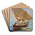 Camino De La Pesca. Valencia (Setting Out To Sea. Valencia) by Joaqun Sorolla Art Drink Coaster set