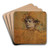 Mademoiselle Nys by Henri de Toulouse-Lautrec Art Drink Coaster set