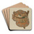 Saddle by Rose Campbell-Gerke Art Drink Coaster set Saddle by Rose Campbell-Gerke Art Drink Coaster set