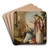 The Miracle of St. Elizabeth of Hungary by Laurent de la Hyre Art Drink Coaster set