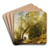 The Forest of Coubron by Jean-Baptiste-Camille Corot Art Drink Coaster set