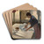 Woman Ironing by Edgar Degas Art Drink Coaster set