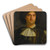 Portrait Of A Man by Girolamo Forabosco Art Drink Coaster set