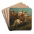 Two scouts on horseback by Adolf Schreyer Art Drink Coaster set