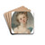 Portrait Of A Lady by French School Drink Coasters - set of 4