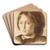 Portrait of Emma Madox Brown by Dante Gabriel Rossetti Art Drink Coaster set