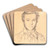 Portrait of Jrgen Roed by Christen Kbke Art Drink Coaster set