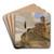 The Temple of Hercules at Cori by Jrgen Roed Art Drink Coaster set The Temple of Hercules at Cori by Jrgen Roed Art Drink Coaster set