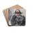 Lady With A Muff by Constantin Guys Drink Coasters - set of 4