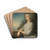 Portrait Of A Woman On A Terrace, A Landscape Beyond by Antoine Vestier Drink Coasters - set of 4