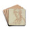 Bust of a man by Charles-Joseph Natoire Drink Coasters - set of 4