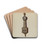 Banjo Clock by M. Rosenshield-von-Paulin Drink Coasters - set of 4