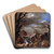 Landscape with Figures by Salvator Rosa Art Drink Coaster set Landscape with Figures by Salvator Rosa Art Drink Coaster set