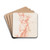 Full-length Figure of a Standing Boy by Bartolomeo Schedoni Drink Coasters - set of 4