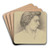 Bildnis eines jungen Mannes im Profil nach rechts by Otto Scholderer Art Drink Coaster set