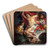 Saint Sebastian Tended by Saint Irene by Vicente Lpez Portaa Art Drink Coaster set