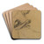 Woman Sewing by Max Liebermann Art Drink Coaster set
