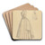 Wedding Dress by American 20th Century Art Drink Coaster set