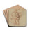 A Young Woman Looking in a Mirror by Nicolas Lancret Drink Coasters - set of 4