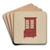 Bookcase by Henry Meyers Art Drink Coaster set