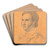 Portrt af Jacob Georg Kbke justitsrd, stiftfysikus i Nykbing F by Christen Kbke Art Drink Coaster set