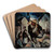 Running Man by Thomas Duncan Benrimo Art Drink Coaster set