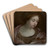 Bust of a Woman Wearing a Turban by Guido Reni Art Drink Coaster set