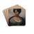 Portrait of a Woman in a Blue Turban by Eugne Delacroix Drink Coasters - set of 4