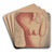 Combing (Woman with a Mirror) by Mikul Galanda Art Drink Coaster set