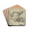 Brustbild eines Offiziers mit Hut by Abraham Delfos Drink Coasters - set of 4