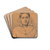 Portrt af Antoinette Christiane Kbke by Christen Kbke Drink Coasters - set of 4
