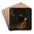 Portrait of a Couple in a Landscape by Gerrit Dou Art Drink Coaster set Portrait of a Couple in a Landscape by Gerrit Dou Art Drink Coaster set