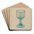 Goblet by Frank Fumagalli Art Drink Coaster set