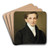 Portrait of Johannes Sbtker Hohlenberg by Christian Albrecht Jensen Art Drink Coaster set