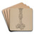 Candlestick by John Dana Art Drink Coaster set Candlestick by John Dana Art Drink Coaster set