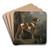 Portrait Of The Duke Of Hamiltons Hound 'jewell' by John Wootton Art Drink Coaster set Portrait Of The Duke Of Hamiltons Hound 'jewell' by John Wootton Art Drink Coaster set