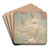 The man in the moon came tumbling down by Leonard Leslie Brooke Art Drink Coaster set