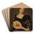 A Young Lady Playing A Lute by School Of Antwerp Art Drink Coaster set