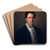 Portrait of Manuel M Gutirrez by Antonio Mara Esquivel Art Drink Coaster set