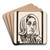 Hoofd van een vrouw met kap by Simon Moulijn Art Drink Coaster set