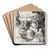 Group of Peasants by Camille Pissarro Art Drink Coaster set