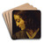 Madame Colin de profil. by Alexandre Marie Colin Art Drink Coaster set