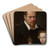 Portrait of a man with his daughter by Sofonisba Anguissola Art Drink Coaster set