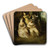 The Italian Serenade by Jean-Antoine Watteau Art Drink Coaster set