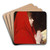 The Red Cloak by Jules Joseph Lefebvre Art Drink Coaster set The Red Cloak by Jules Joseph Lefebvre Art Drink Coaster set