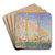 Poplars by Claude Monet Art Drink Coaster set