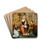 The Virgin Enthroned with St. Catherine and St. Mary Magdalene by Master of St. Severin Drink Coasters - set of 4