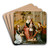 The Virgin Enthroned with St. Catherine and St. Mary Magdalene by Master of St. Severin Art Drink Coaster set