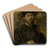 Self portrait by Elemr Halsz-Hradil Art Drink Coaster set Self portrait by Elemr Halsz-Hradil Art Drink Coaster set