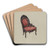 Hoopskirt Chair by Kurt Melzer Art Drink Coaster set